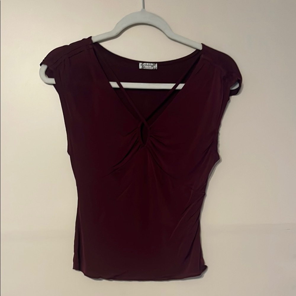Elegant Burgundy Women's Top